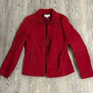 Boston Harbour Women's Red Leather Jacket